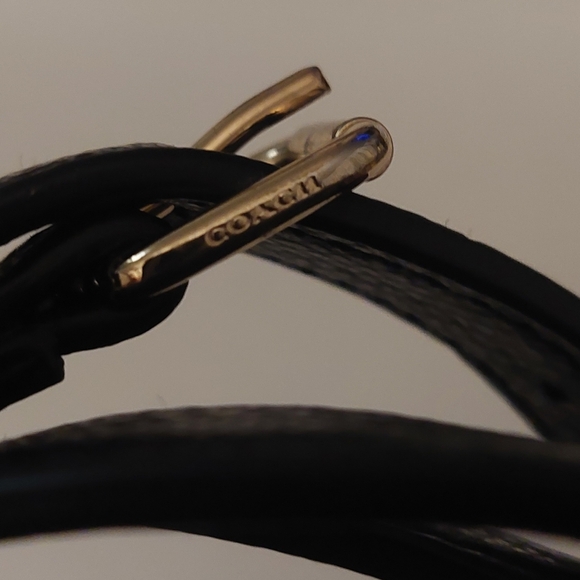 COACH Black Leather And GOLD Replacement Strap - Picture 6 of 7